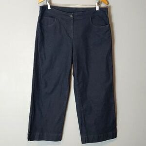 Eileen Fisher Jeans Large Wide Leg Crop Denim Pants